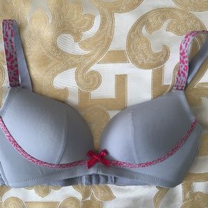 Grey Gray Push Up Bra 75B